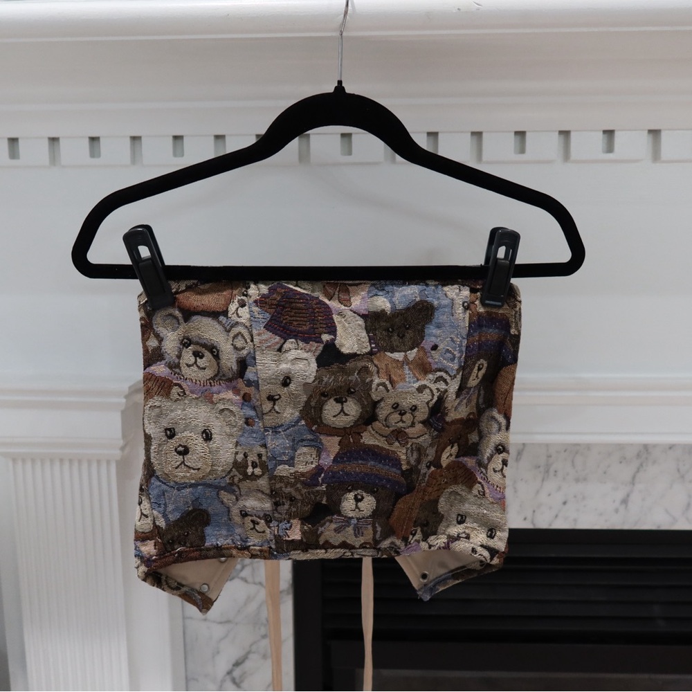 Vintage woven bear corset